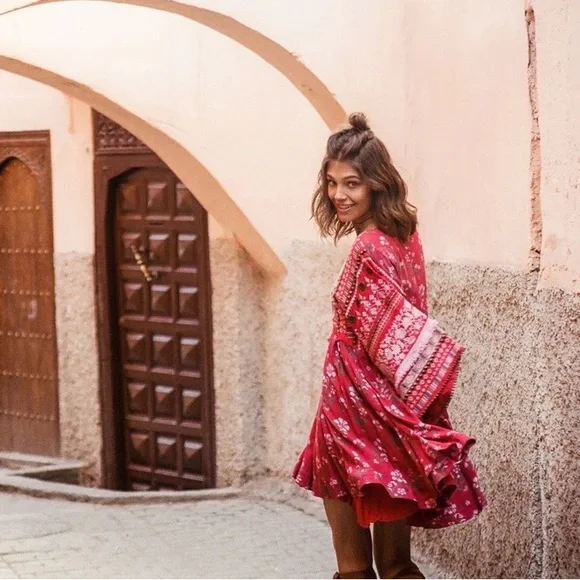 Spell Arabian Jewel Dress, Size M/L, Red - Picture 3 of 13